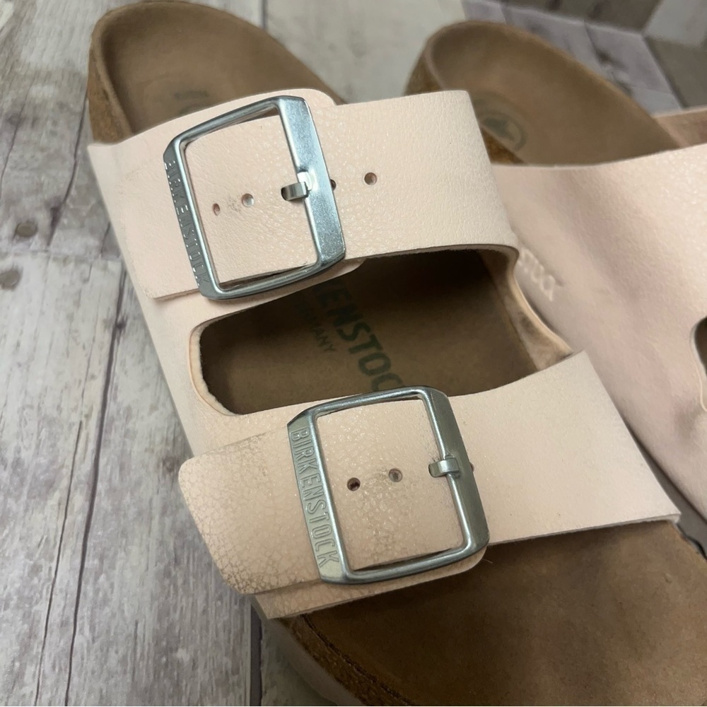 Birkenstock Vegan Soft Pink Arizona Sandals Size 38 - Picture 5 of 7